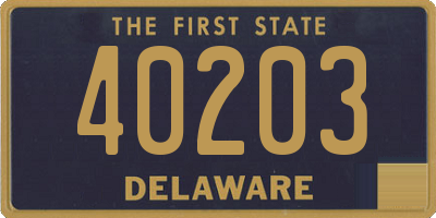 DE license plate 40203