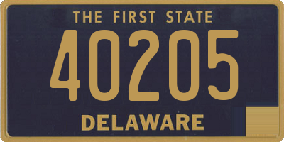 DE license plate 40205