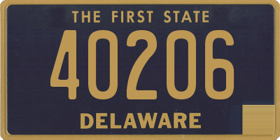 DE license plate 40206