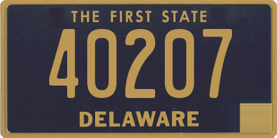 DE license plate 40207