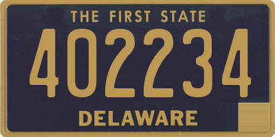 DE license plate 402234