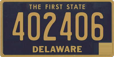 DE license plate 402406