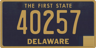 DE license plate 40257