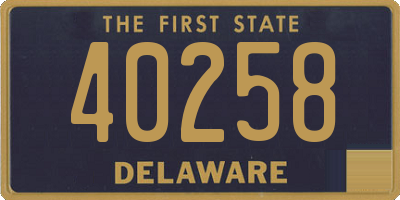 DE license plate 40258