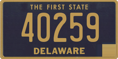 DE license plate 40259