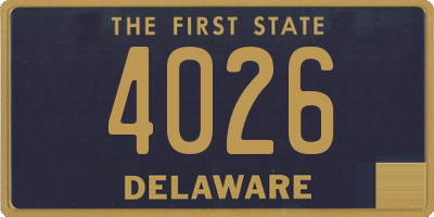 DE license plate 4026