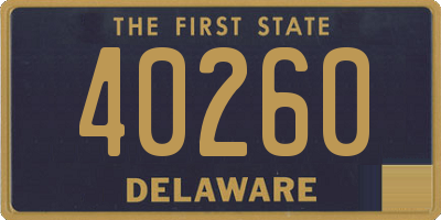 DE license plate 40260