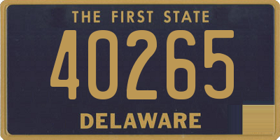 DE license plate 40265