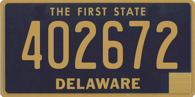 DE license plate 402672