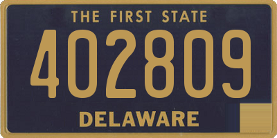 DE license plate 402809