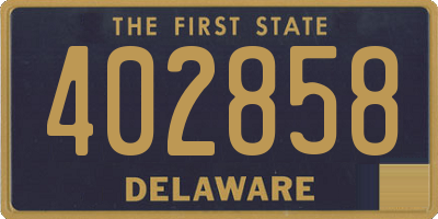 DE license plate 402858
