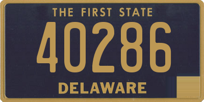 DE license plate 40286