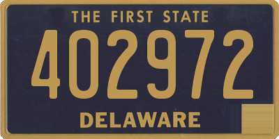 DE license plate 402972