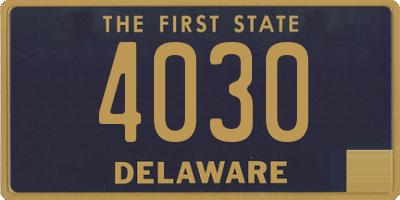 DE license plate 4030