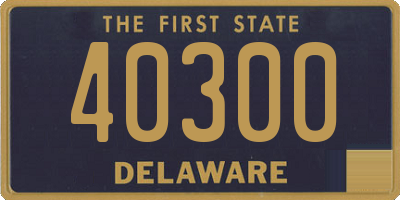 DE license plate 40300