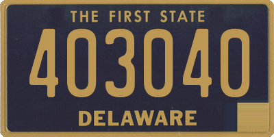 DE license plate 403040