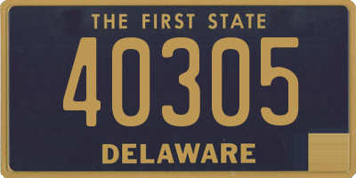 DE license plate 40305