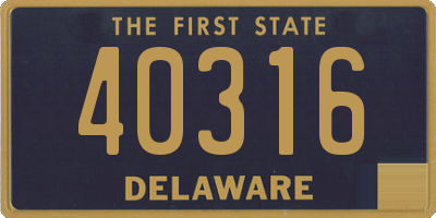 DE license plate 40316