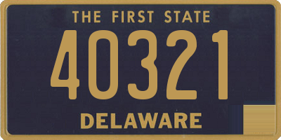 DE license plate 40321