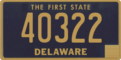 DE license plate 40322