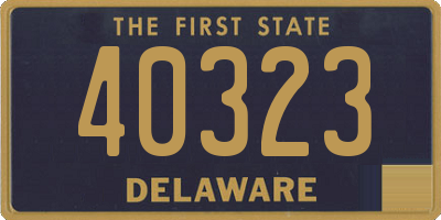 DE license plate 40323