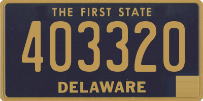 DE license plate 403320