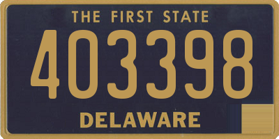 DE license plate 403398