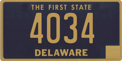 DE license plate 4034