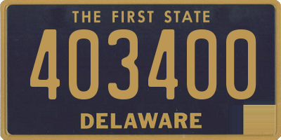 DE license plate 403400