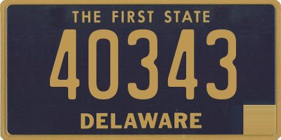 DE license plate 40343