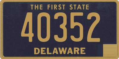 DE license plate 40352