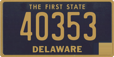 DE license plate 40353