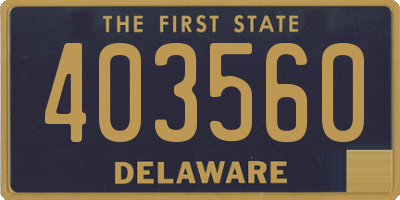 DE license plate 403560