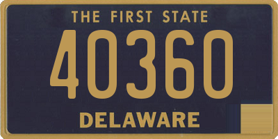 DE license plate 40360