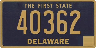 DE license plate 40362