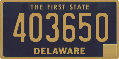 DE license plate 403650