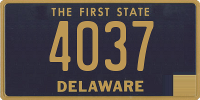 DE license plate 4037