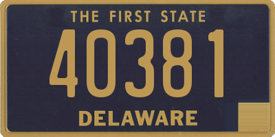 DE license plate 40381
