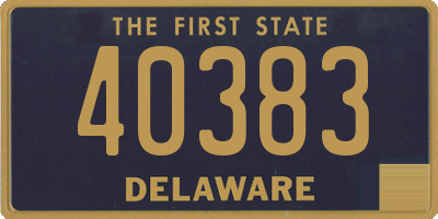 DE license plate 40383