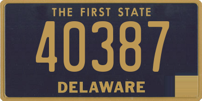 DE license plate 40387