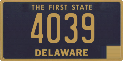 DE license plate 4039