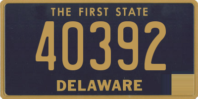 DE license plate 40392