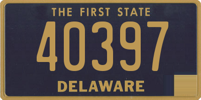 DE license plate 40397