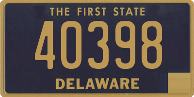 DE license plate 40398