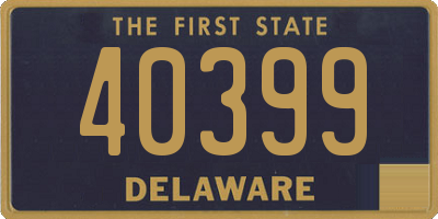 DE license plate 40399