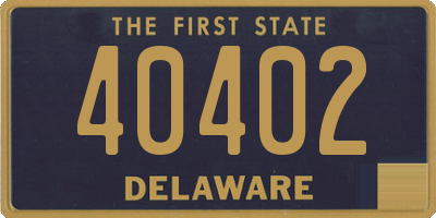 DE license plate 40402
