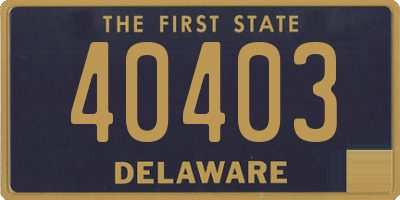 DE license plate 40403