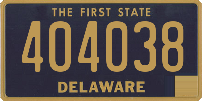 DE license plate 404038