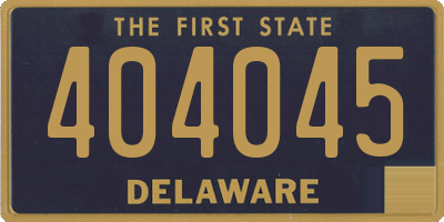 DE license plate 404045