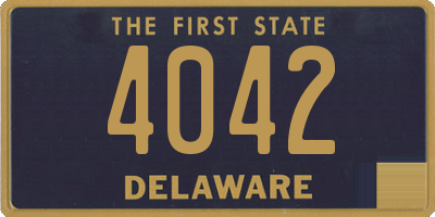 DE license plate 4042